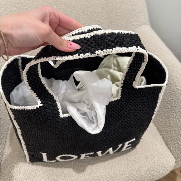Loewe large black Raffia Paula collab - Picture 7 of 13